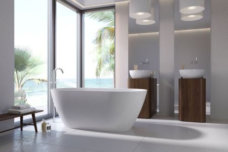 Ванна из искусственного камня Holbi VENUS NEW 1.01.002.11.1 160х80 отдельностоящая овальная