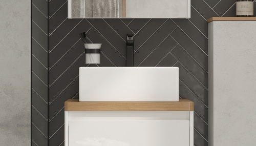 Раковина из фаянса Velvex 7072 46х23 накладная цвет белый без отверстий под смеситель - фото 3