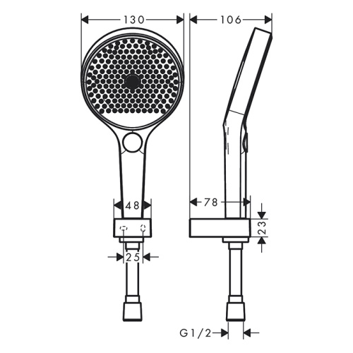 Душевой гарнитур Hansgrohe Rainfinity 26852000 настенный хром - фото 2
