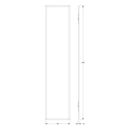 Зеркало Evoform Comfort BY 0945 30х140 подвесное