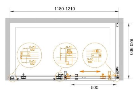 Душевой уголок Cezares STYLUS-M STYLUS-O-M-AH-1-120/90-C-Cr 120х90 стекло прозрачное профиль хром без поддона
