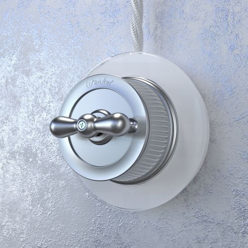 Выключатель двухклавишный Werkel Retro матовый хром (Ретро матовый хром) 4690389143427 - фото 4