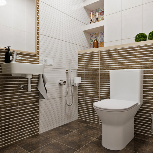 Унитаз-компакт напольный с бачком Lavinia Boho Elegant 3308002R белый глянцевый с сиденьем микролифт безободковый каскадный смыв - фото 5