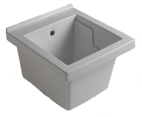 Раковина White Ceramic Постирочные раковины 45 см GAR.01.001 встраиваемая цвет белый глянцевый