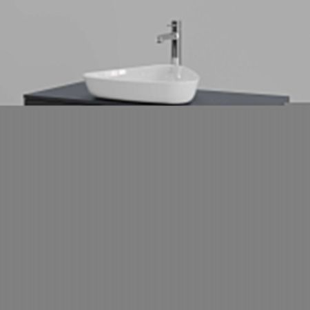 Тумба с раковиной Orange Line Li-100TugMDF+B07-500W 100х50 цвет серый