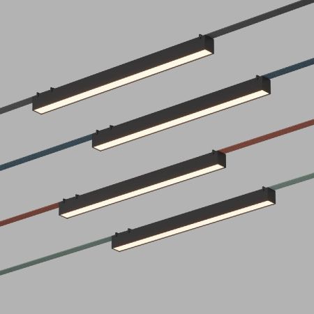 Трековый однофазный светильник Denkirs Belty linear (Белты линеар) DK5577-BK