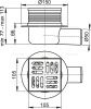 Душевой трап Alcadrain APV26 10х10 хром