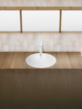 Раковина из сантехнического фаянса WeltWasser WW SK 10000004602 40 см встраиваемая цвет белый 1 отверстие под смеситель