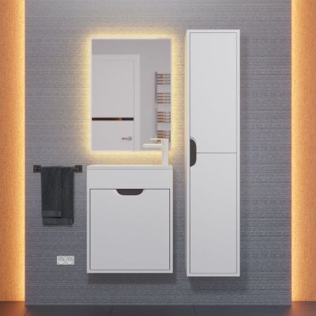 Тумба под раковину Uperwood Modul 2930205359 50х20 подвесная цвет белый