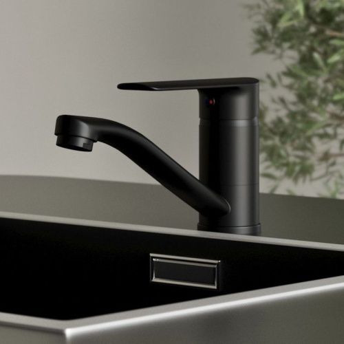 Смеситель для кухни Esko Lagos Black LG15B на мойку черный - фото 5