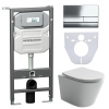 Инсталляция с кнопкой + унитаз + шумоизоляция Ceramica Nova CN6000_1002CH_1000
