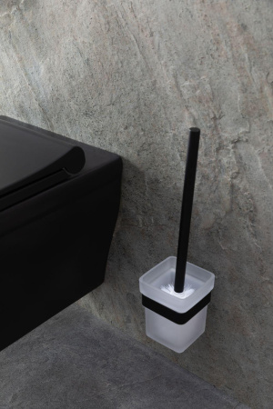 Чаша унитаза подвесная Allen Brau Infinity 4.21011.31 цвет черный матовый без сиденья безободковая каскадный смыв