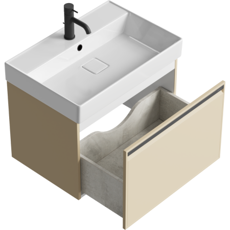 Тумба под раковину Aqwella Y PUR0165KS 60х50 подвесная цвет бежевый