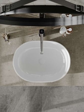 Раковина из сантехнического фарфора Orange B05-480W 50х40 накладная цвет белый