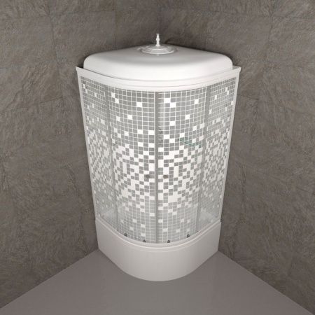 Душевая кабина Тритон Мозаика Щ0000061834 90х90 четверть круга с крышей ориентация универсальная