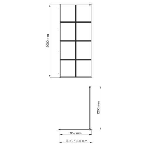Душевая перегородка WasserKRAFT Glan 66W 66W44 100x200 стекло прозрачное 8 мм - фото 5