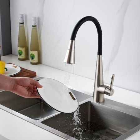 Смеситель для кухни Rose R213L на мойку сатин