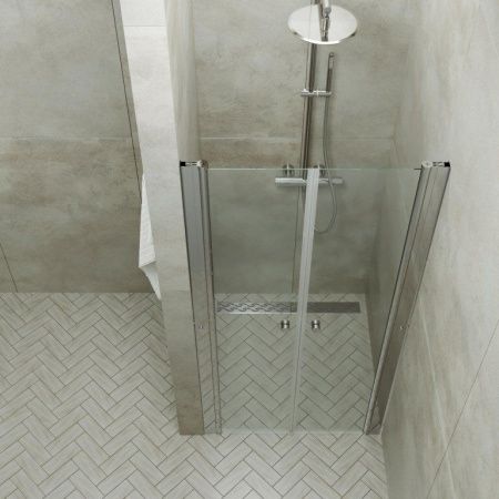 Душевая дверь Тритон Дабл Щ0000036861 90х185 стекло прозрачное профиль хром