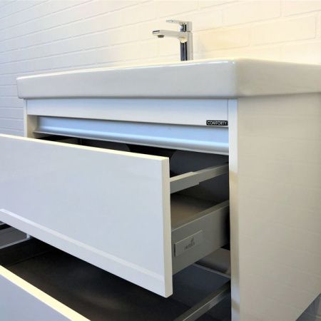 Тумба с раковиной Comforty Дублин 00-00005213CF 90х50 подвесная цвет белый