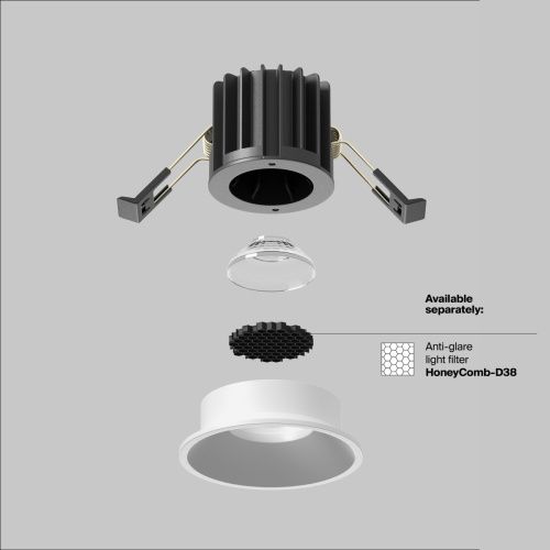Светильник встраиваемый Maytoni Technical Round DL058-7W4K-W - фото 5