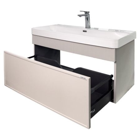 Тумба с раковиной Comforty Мадрид 00-00020148CF 110х50 подвесная цвет серый