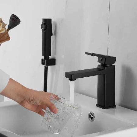 Смеситель Shevanik S8271H на раковину черный