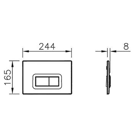 Клавиша смыва механическая Vitra Loop R 740-0680 цвет хром