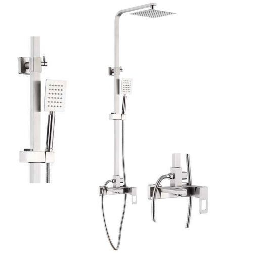 Душевая стойка Fashun A52417 настенная цвет сатин - фото 4