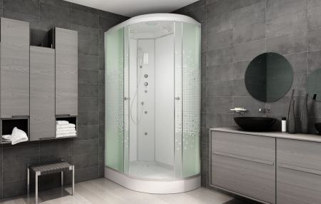Душевая кабина AvaCan L902LGM+EL 120х80 асимметричная с крышей ориентация левая
