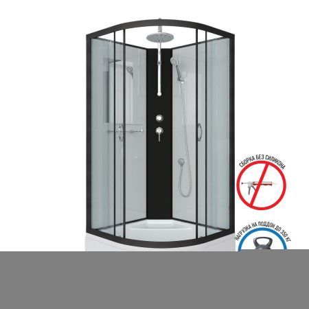 Душевая кабина Niagara Classic 67091414BKT 100х100 четверть круга без крыши ориентация универсальная