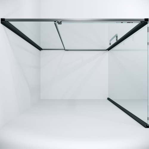 Душевой уголок Niagara Nova NG-35-8AGR-A80GR-34 80х80 стекло прозрачное профиль графит матовый без поддона - фото 2