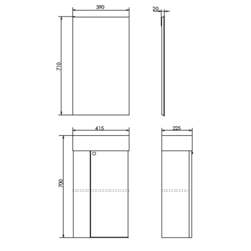 Тумба с раковиной Comforty 00-00013669CF 41,5x22,5x70 - фото 2