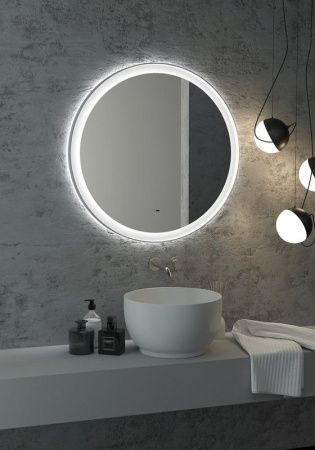 Зеркало Continent Planet White ЗЛП691 80х80 подвесное