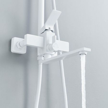 Душевая стойка Shevanik S6136C настенная цвет белый