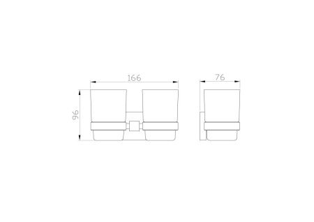 Стакан для зубных щеток Wonzon & Woghand Polo WW-8928-BN