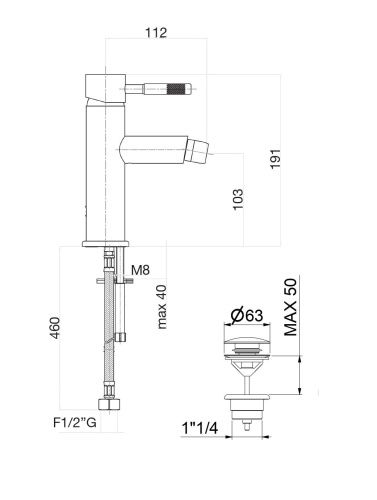 Смеситель Fiore 44NN5371 на биде хром - фото 3