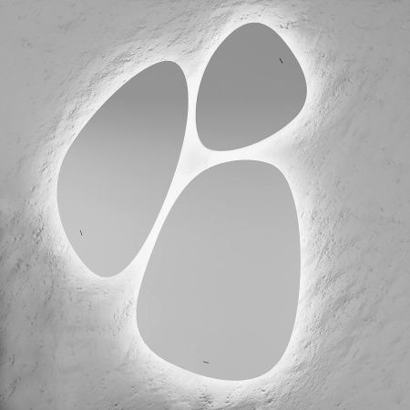 Зеркало с подсветкой Jorno STONE Stn.05/W/JR 80х130 подвесное