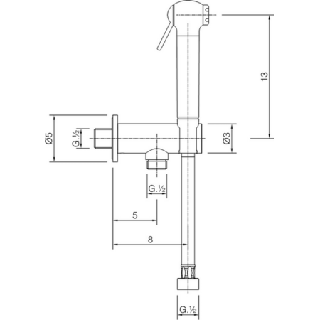Гигиенический душ Cisal Shower SC00791027 бронза