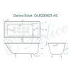 Ванна чугунная Delice Eclat DLR230621-AS 170х70 пристенная прямоугольная без ножек с антискользящим покрытием