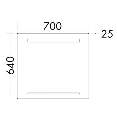 Зеркало с подсветкой Burgbad SIHH070 70х60 подвесное