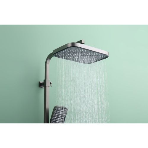 Душевая стойка Raglo R02.24.09 настенная цвет графит - фото 5