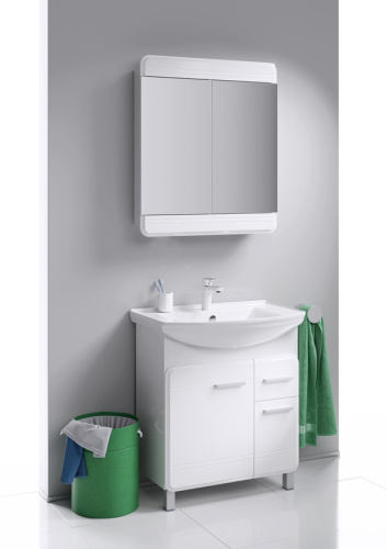 Тумба под раковину Aqwella Y KOR0107 70х35х80 напольная цвет белый - фото 4