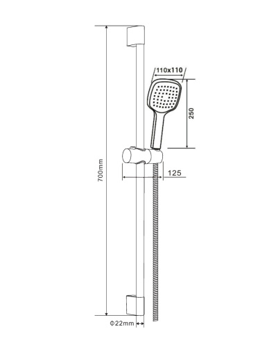 Душевой гарнитур Orange O-Shower OS804cr настенный  хром - фото 5
