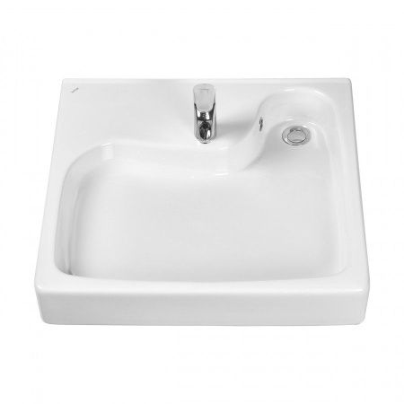 Раковина из сантехнического фарфора Santek Клио 1WH501784 60х50 над стиральной машиной цвет белый