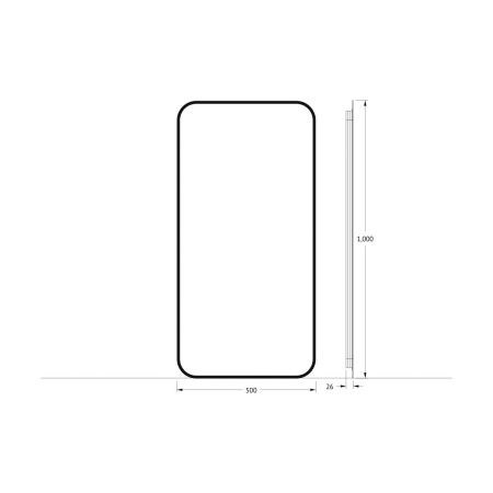 Зеркало с подсветкой Defesto AURA DF 2975 50х100 подвесное