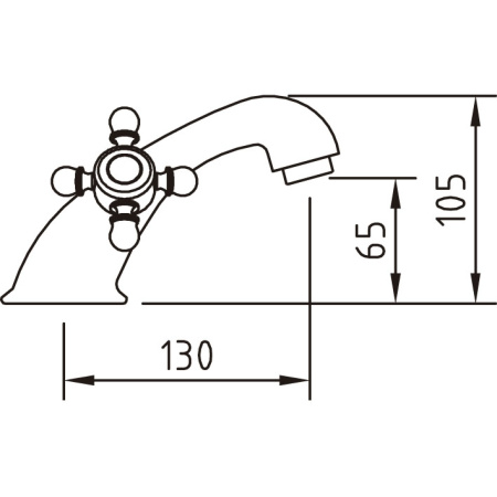 Смеситель Clever With2 Antigona 94474 на раковину хром