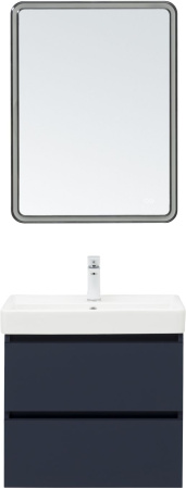 Тумба под раковину Aquanet Вега 2.0 00337947 58х47х50 подвесная цвет синий