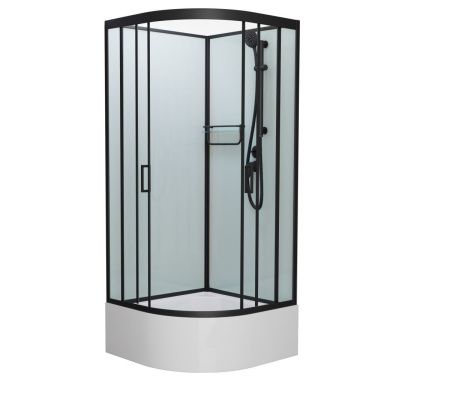 Душевая кабина Frank 148009 90х90 четверть круга без крыши ориентация универсальная