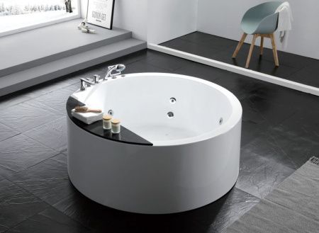 Ванна акриловая гидромассажная Gemy G9230 K 150х150 отдельностоящая круглая с каркасом