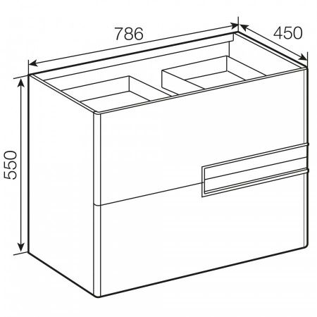Тумба под раковину Roca Victoria Nord Black Edition ZRU9000097 80х50 подвесная цвет черный